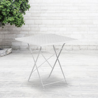 Flash Furniture CO-1-WH-GG 28" Folding Patio Table in White